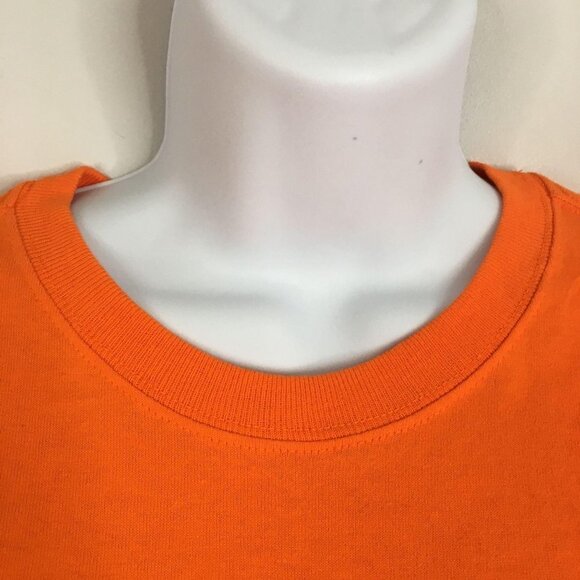 Halloween Top Womens L Orange Black Glitter Black Cat Graphic Fall Pumpkin Shirt - Picture 8 of 11